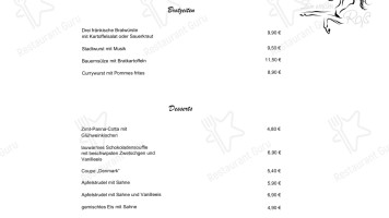 Zum Weißen Roß menu