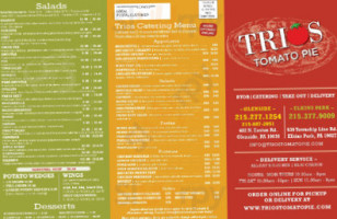 Trios Tomato Pie menu