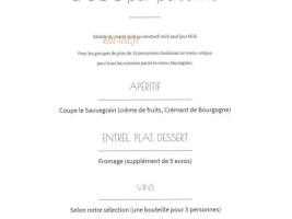 La Terrasse de Sauvegrain menu