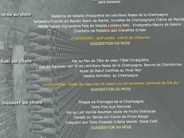 La Cave à Champagne menu