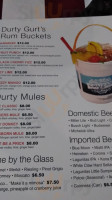 Durty Gurt's menu