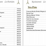 Le Parisien menu