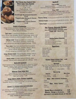 Bedrock's On The Bay menu