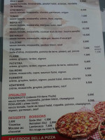 Bella Pizza menu