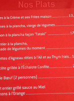 La Guinguette De La Vieille Tour menu