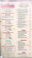 Restaurant Khan menu