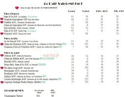 Le Café Saint-médard menu