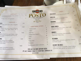 Pizzeria Posto menu