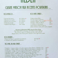 Aldêa menu