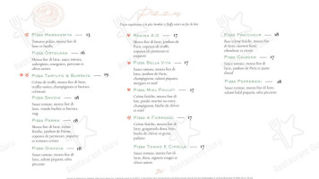 Bella Vita menu