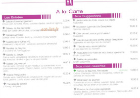 Les Terrasses du Lac menu