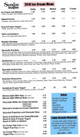 Sundae Station menu