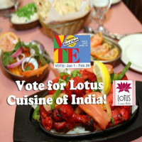 Lotus Cuisine Of India food