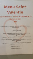 Les Caves de la Croix Verte menu