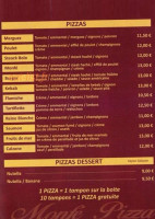 Monfé Pizza menu