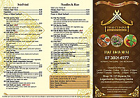 Thai Cuisine menu