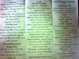 Blacktail Cafe menu