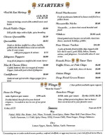 Side Street Pourhouse menu