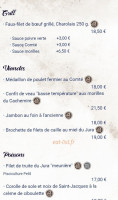 Le Regardoir menu