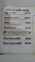 Taqueria: La Fogata menu