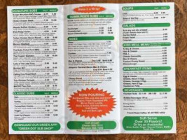 Green Dot Sub Shop menu