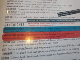 Smokehouse menu