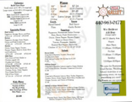 Pizza Galley menu