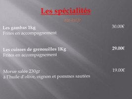 Le Passage menu