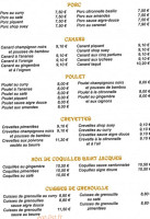 Perle d'Asie menu