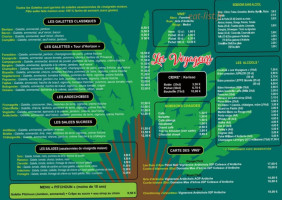 Les Voyageurs menu