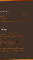 Hotel Restaurant Vuillot menu