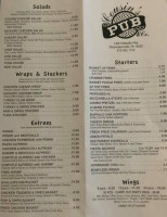 Cousin's Pub Co menu