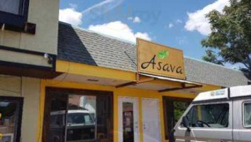 Asava Juice Smoothies outside