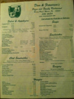 Dino Francescos Pizza Pasta House Ii menu