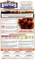 Buster's Sports menu