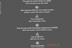 Le Caveau menu