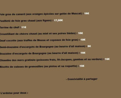 Le Toque menu