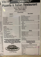 Vito's Pizzeria menu