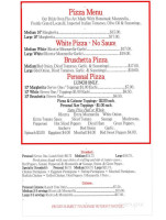 Agnello's Coal Burning Brick menu