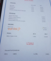 Bateaux sur l'Eau menu