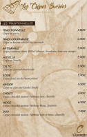 La Clauserie, Brasserie Creperie menu