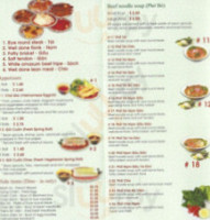 Pho Saigon menu