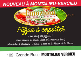 Emozioni Morestel menu