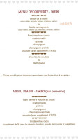 Flams Gourmandes menu