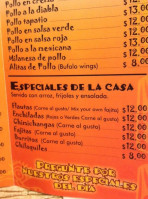 Tacos Picantes menu