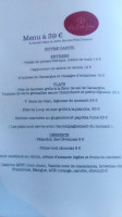 Le Dit Vin menu