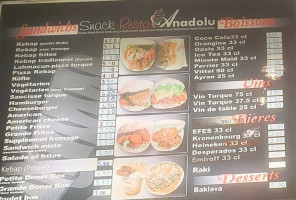 Snack Anadolu menu