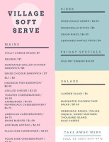 Village Soft Serve menu