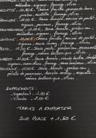 La Belle Etoile menu