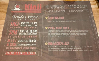 Kinii menu